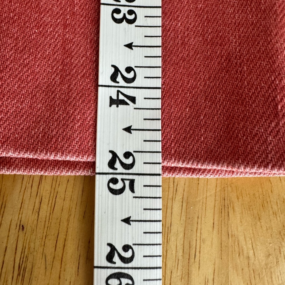 Uniqlo U Women’s Red Washed Button Front Denim Skirt with Pockets Size 8 - Picture 10 of 10